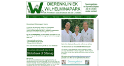 Desktop Screenshot of dierenkliniekwilhelminapark.nl